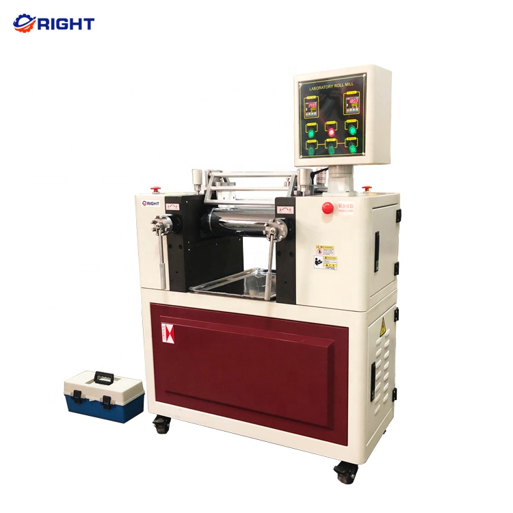 New Electronic Heating Lab PP PE PVC Two Roll Mill For Plastic