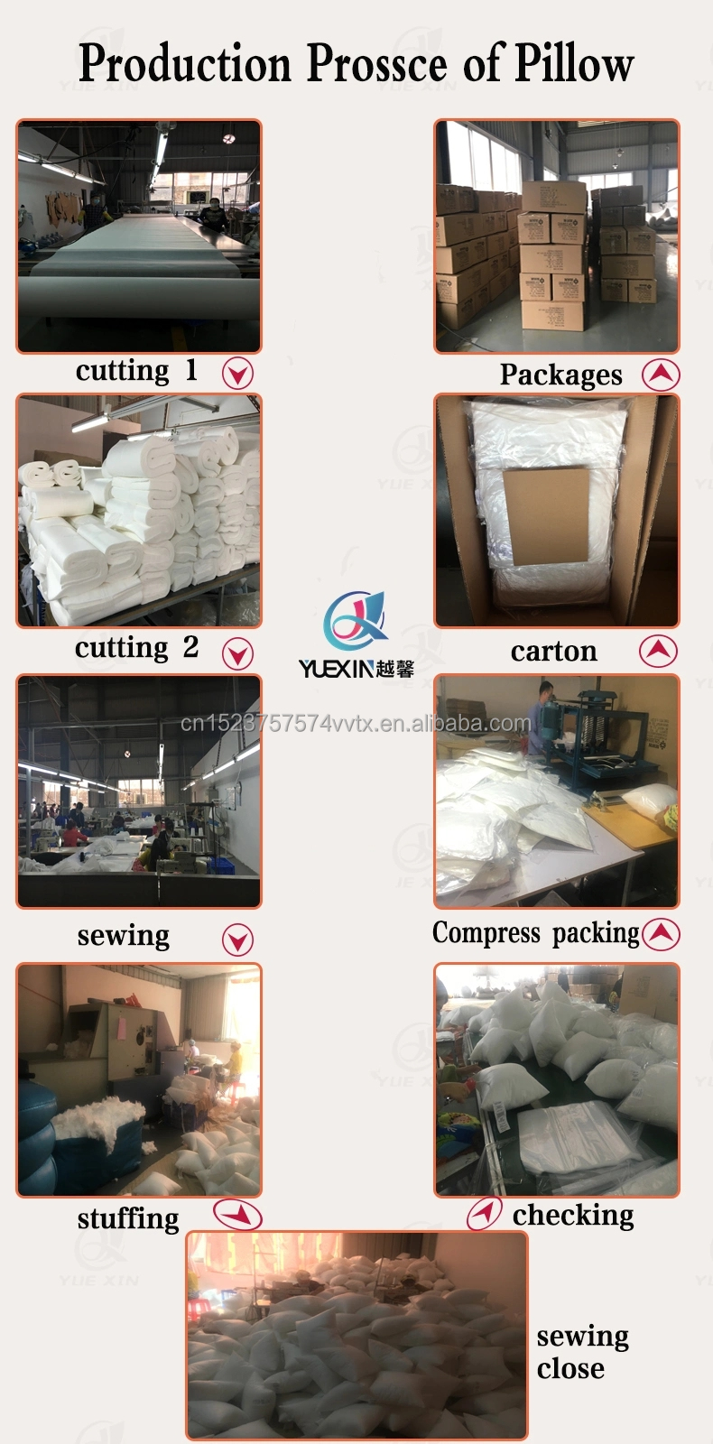 100% cotton custom polyester pillow insert for bedding Fill the pillow