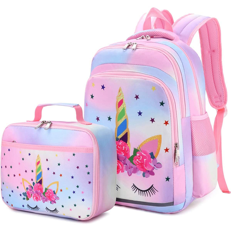 3 in1 Oxford Waterproof Book Bag for Children Light Weight with Lunch Box  High Quality for School Bag