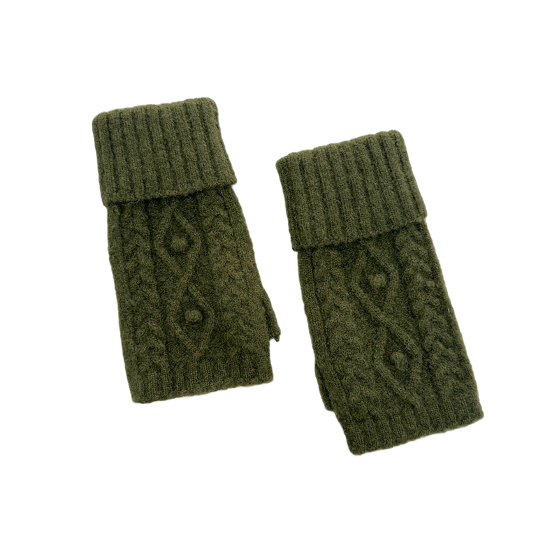 Low Price Neutral Knitted Diamond Half-finger Gloves Leisure Gloves Light Gloves