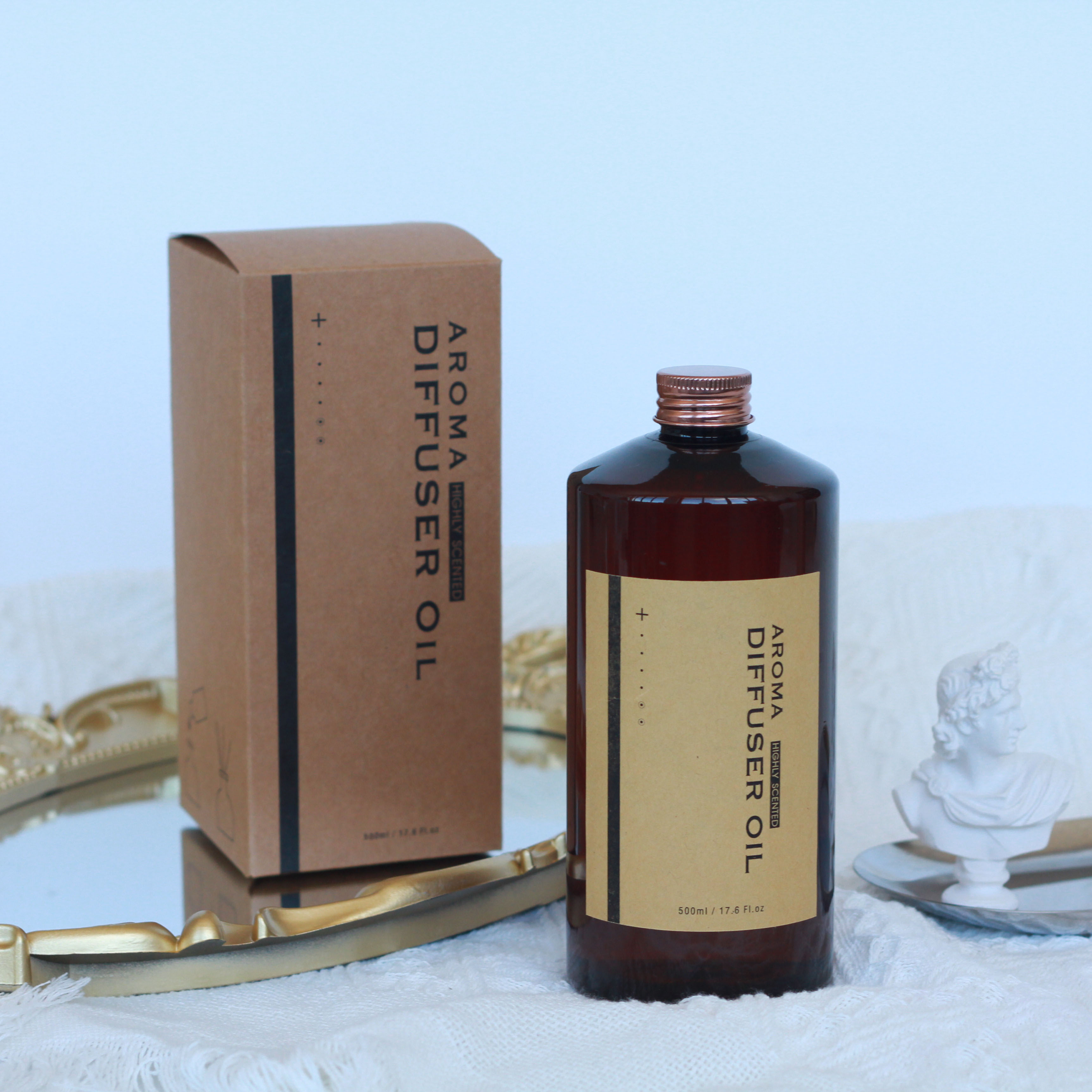 Wholesale 500ML big capacity reed diffuser oil refill strong fragrance diffuser essential oil refill