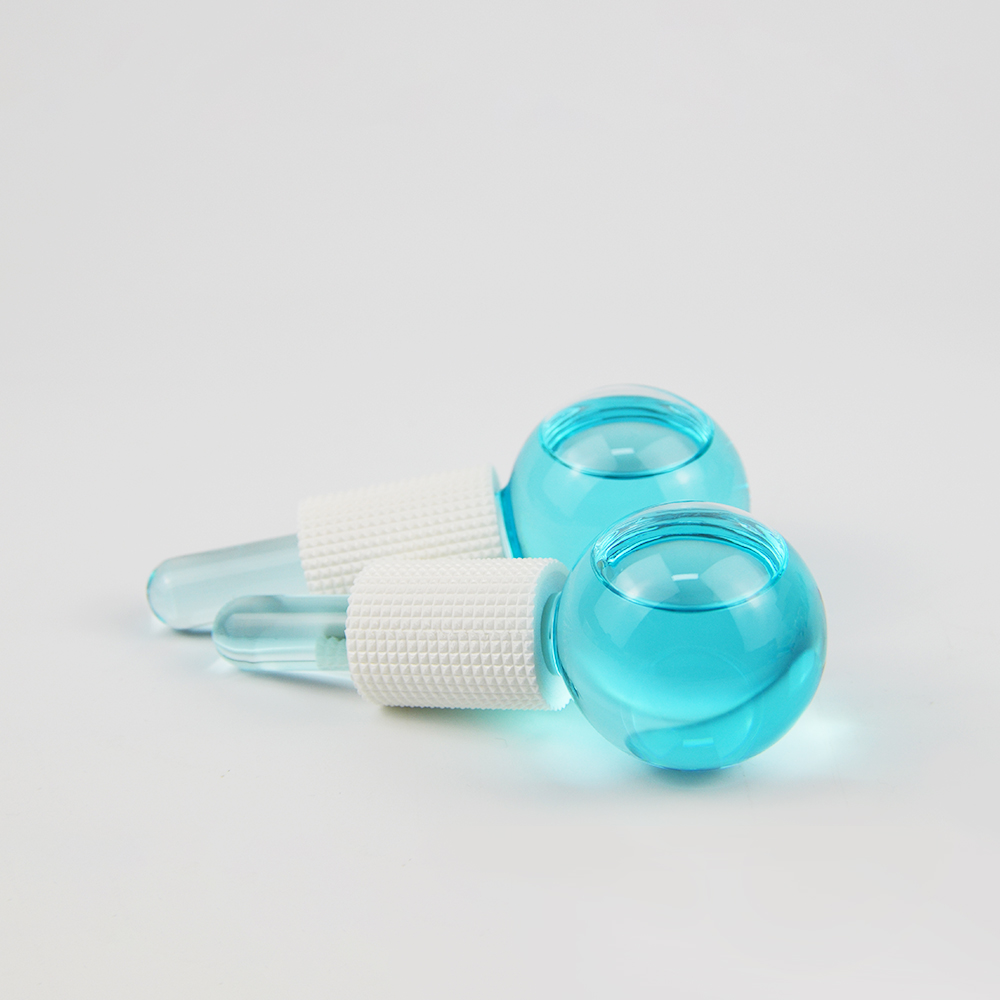 custom facial skincare tool water globe for face ice roller massager Cooling ice globe for face