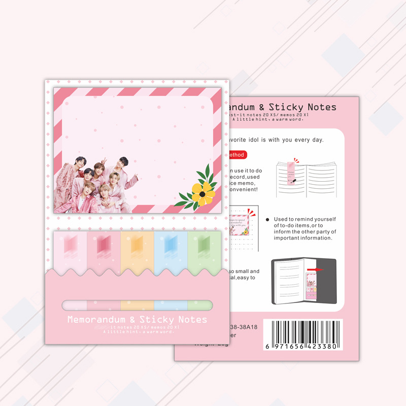 Оптовая продажа товаров KPOP Idol Bangtan Boys JK V JIMIN Memo Pad Sticky Note
