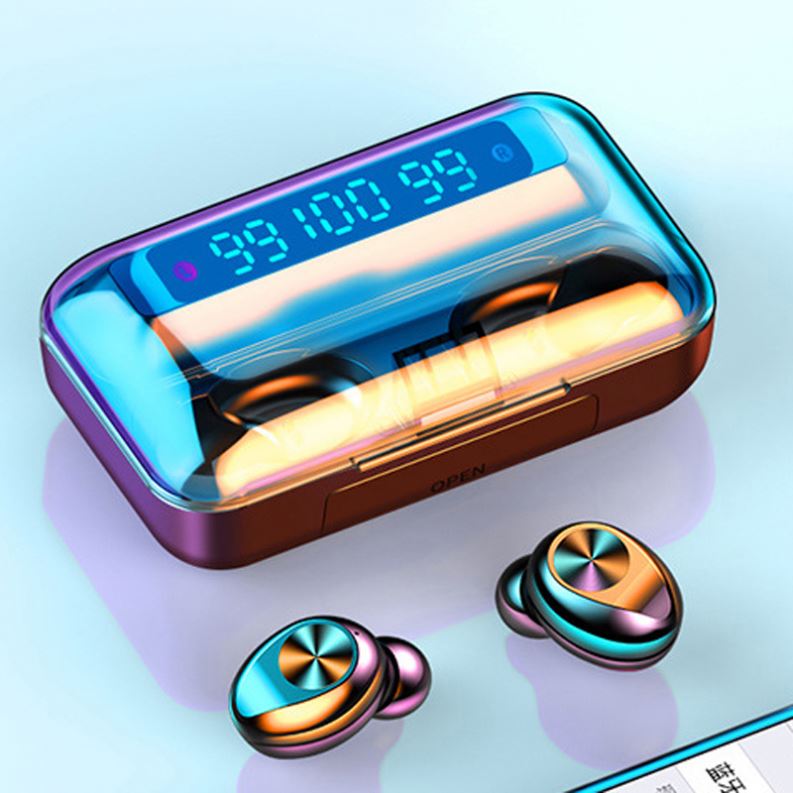 F9-10 2000Mah внешний аккумулятор беспроводные наушники-вкладыши 3 LED ЖК-цифровой дисплей для смартфона