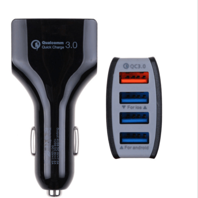 Лидер продаж 2019, автомобильное зарядное устройство с 4 usb-портами, 60 Вт