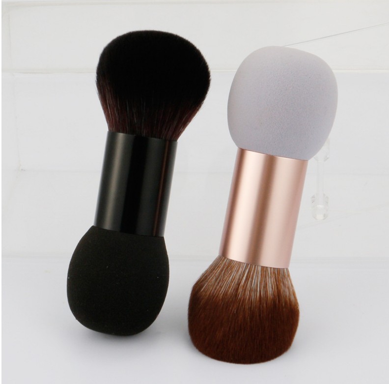 Роскошные профессиональные инструменты для красоты лица Maccosmetics Цена по прейскуранту завода и индивидуальные двойная головка основа губка порошок щетка