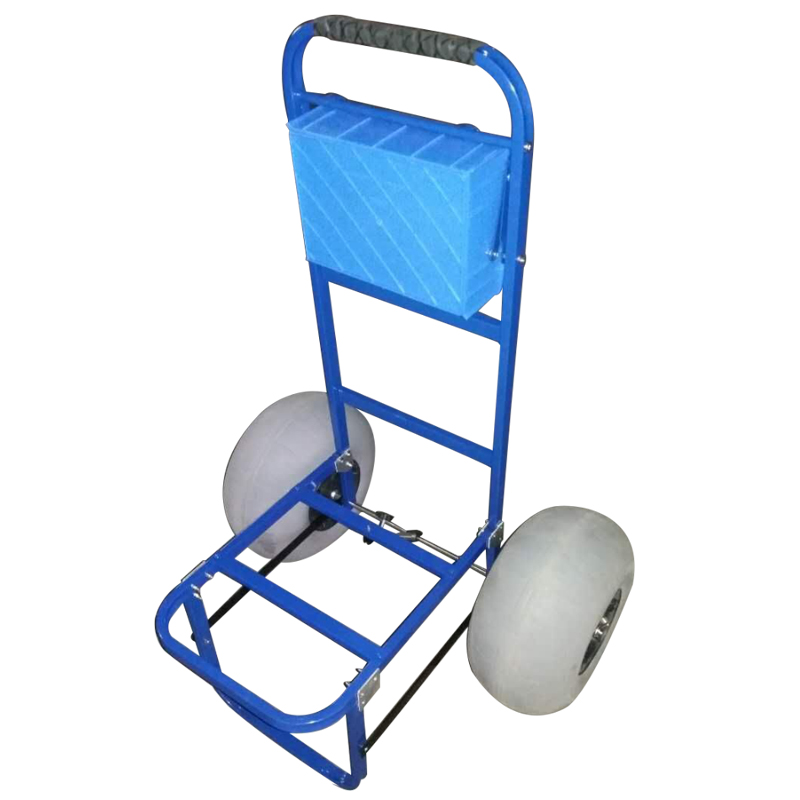 Easy transports aluminum fishing cart with ballon wheel