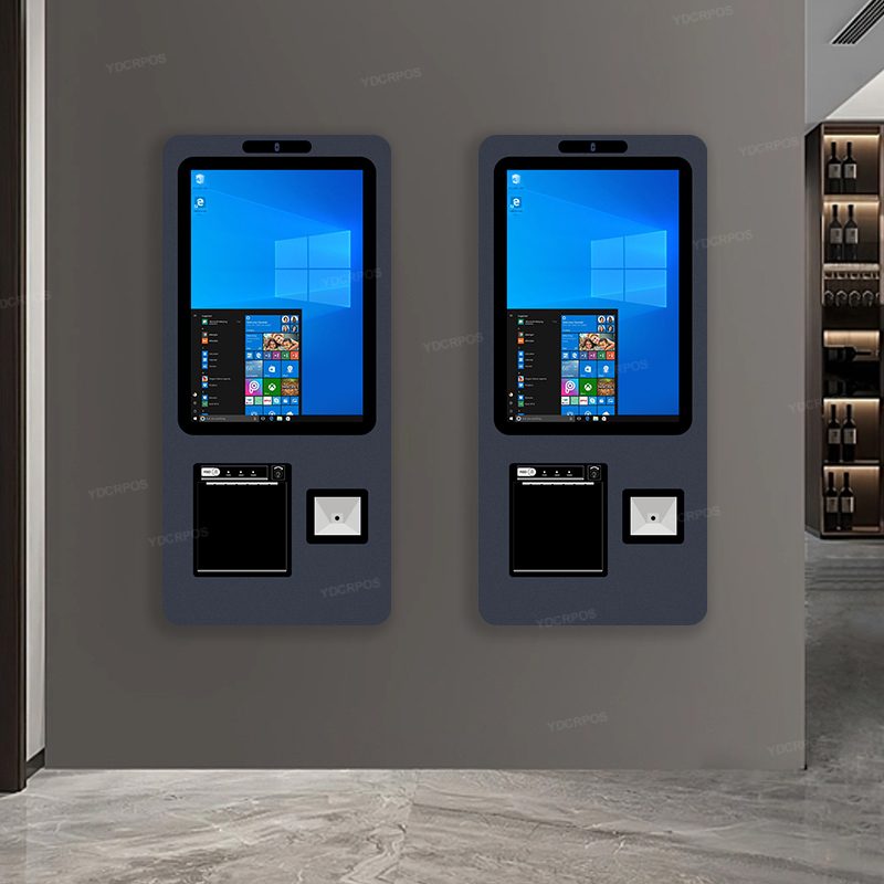 15.6 inch payment kiosk self ordering kiosk in restaurant cash pos order number wall-mounting interactive self service kiosk