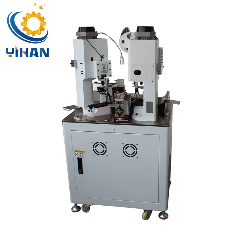 Fully Automatic Double Head wire cutting stripping terminal crimping machine copper cable wire processing machine applicator