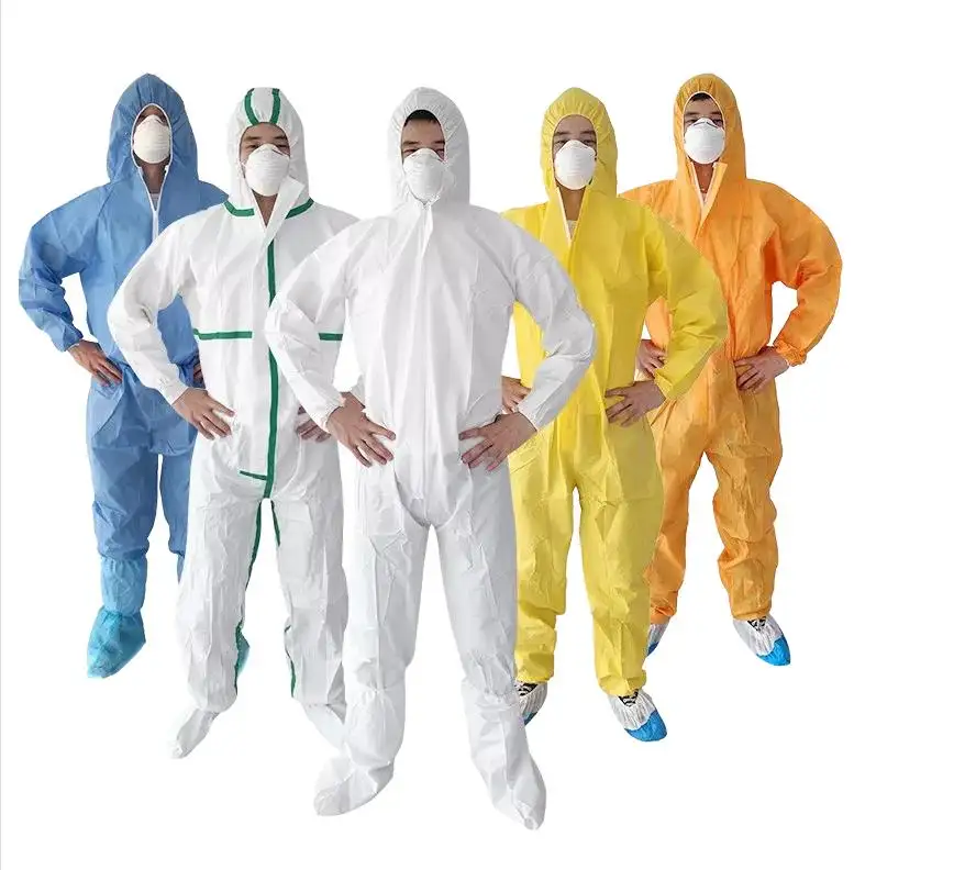 TYPE 5/6 microporous laminated PP PE SFS Isolation coverall disposable Protective clothing