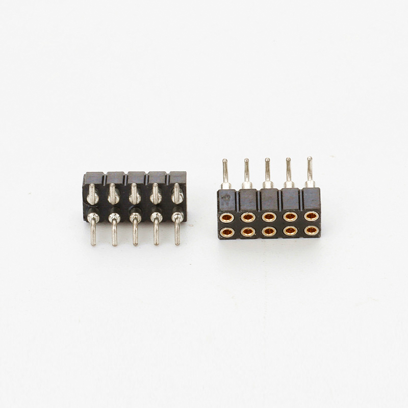 Китайский поставщик H7.0 двухрядный 2x5P черный круглый гнездовой разъем с шагом разъема 2,54 мм