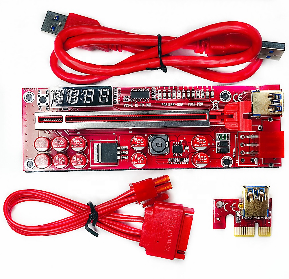 V013 PRO Красный PCI-E переходник лучше чем VER 009S 009C 010X 010S 011 012 013 PRO PLUS температура дисплея
