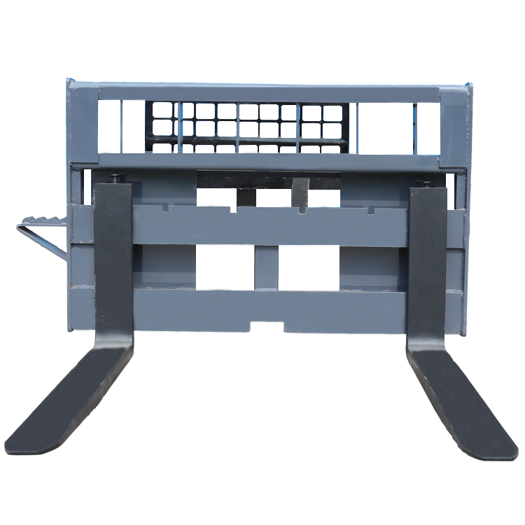 mast fixed fork manual forklift pallet stacker for skid steer loader