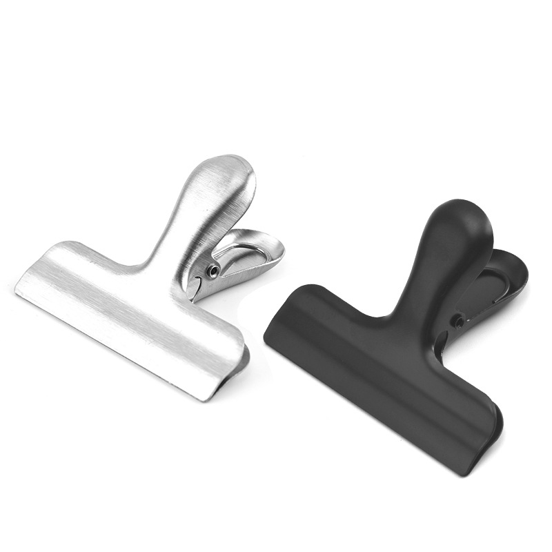 Besafe 3 Inch Stainless Steel Wide Metal Chip Clips Snack Food Bag Sealing Clips for Kitchen Food Packages and Office