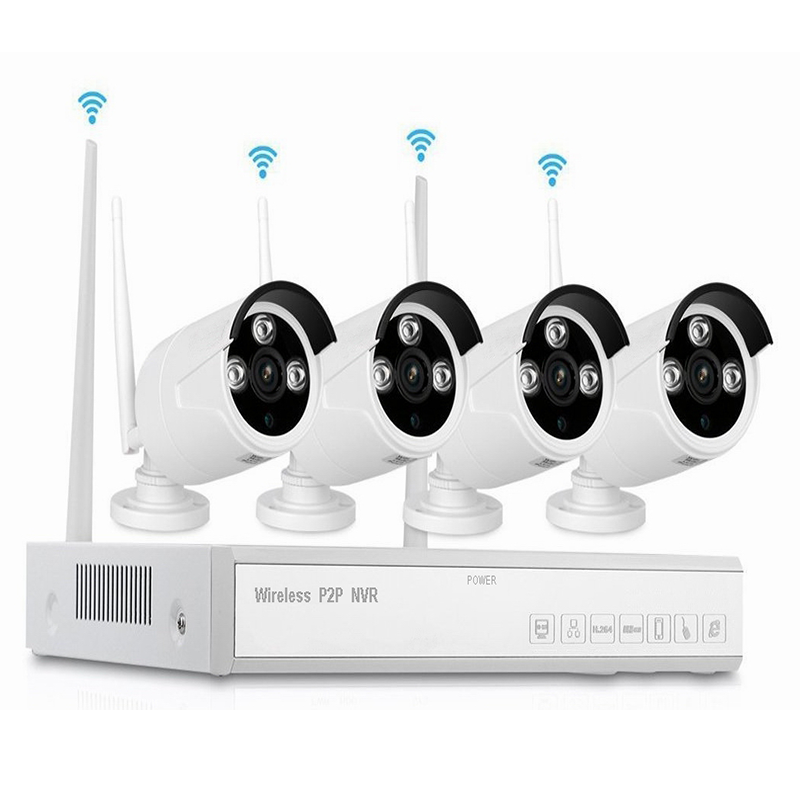 Высококачественный Wi-Fi 4CH 2MP JC 2020 Новый беспроводной комплект видеорегистратора системы безопасности