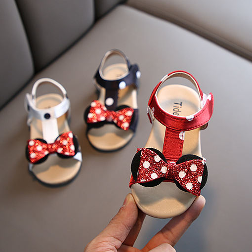 New Fashion Girls Dress Shoes Children Sandals Bow Princess Baby Toddler Shoes Summer