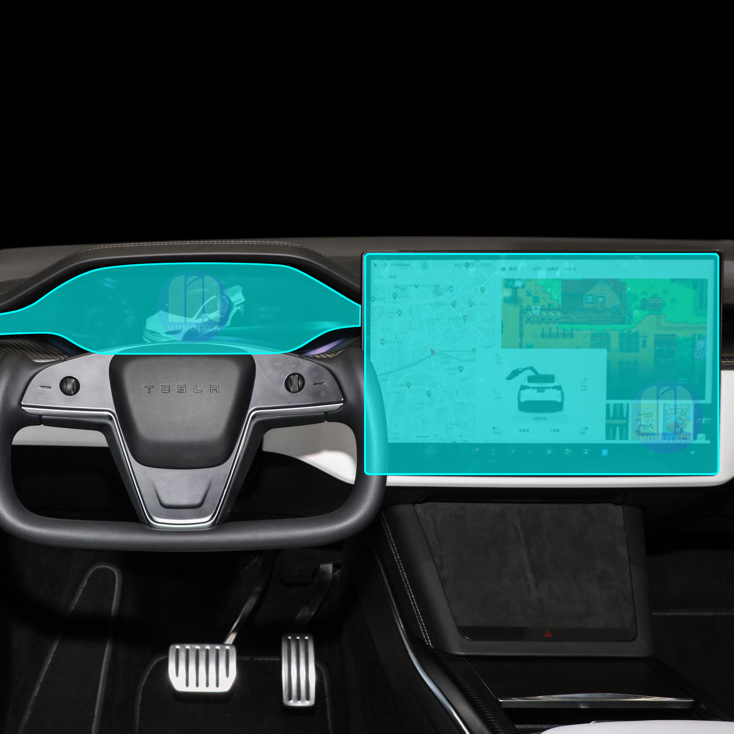 Автомобильная Защита экрана для Tesla Model 3 Y S X, приборная панель, мультимедийный монитор, навигация, закаленное стекло, защита экрана