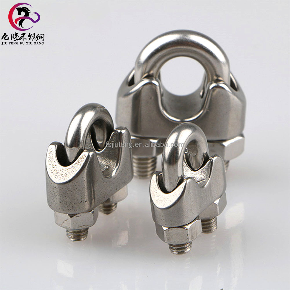 Stainless Steel 304 316 clamp wire rope grip