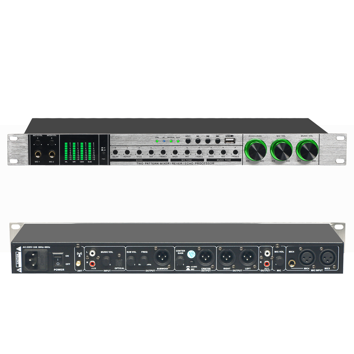 MiCWL X8 цифровой DJ KTV караоке плеер микшер ревербератор эхо USB сценический студийный звуковой процессор