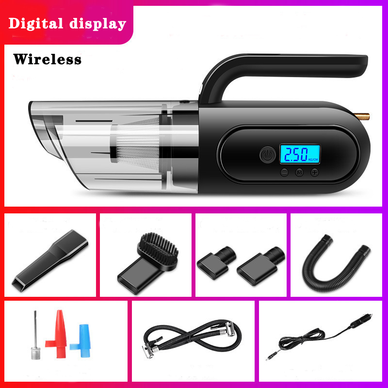 Portable car vacuum cleaner usb wireless mini vacuum cleaner with tire inflator handheld mini vacuum cleaner for car