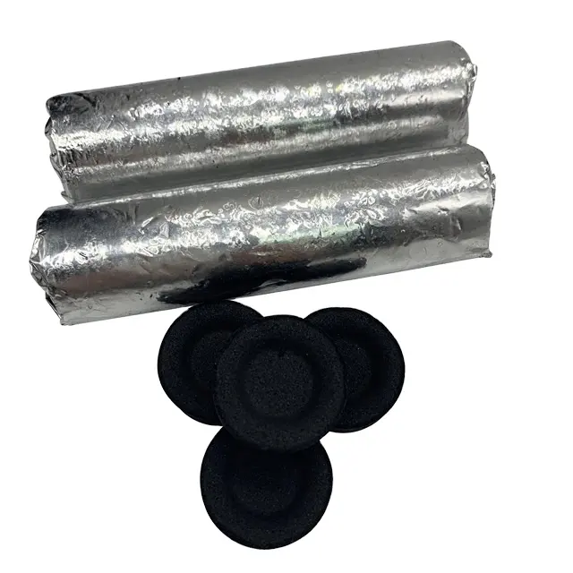 HQRM3310 HongQiang 33mm  Black Color Quick Ignition Handmade Aluminum Foil Packing For Incense Charcoal