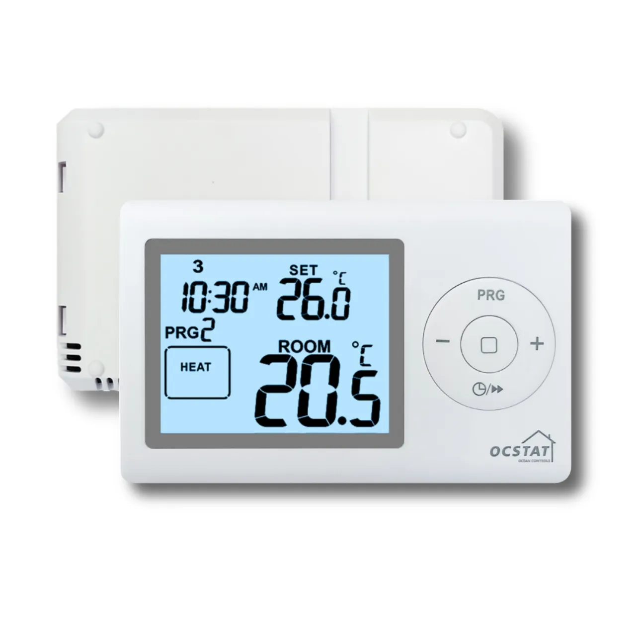 7 Day Programmable Battery - Operated Room Thermostat for Gas Boiler