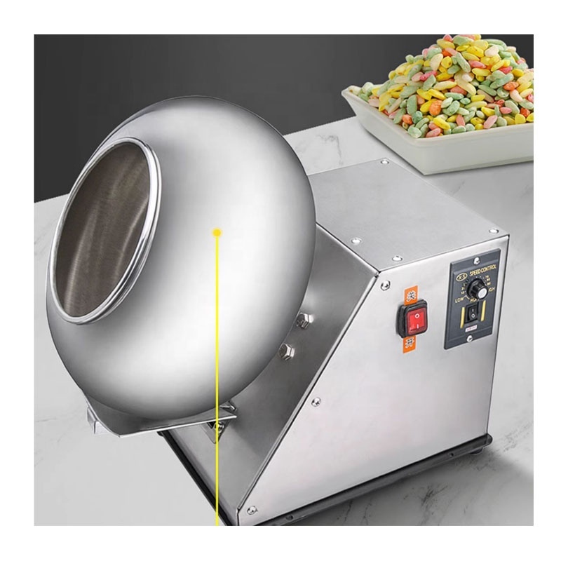 Automatic 1-3kg Chocolate Coating Machine Stainless Steel Sugar Peanut Coating Pills Polishing Coating Machine 110V 220V
