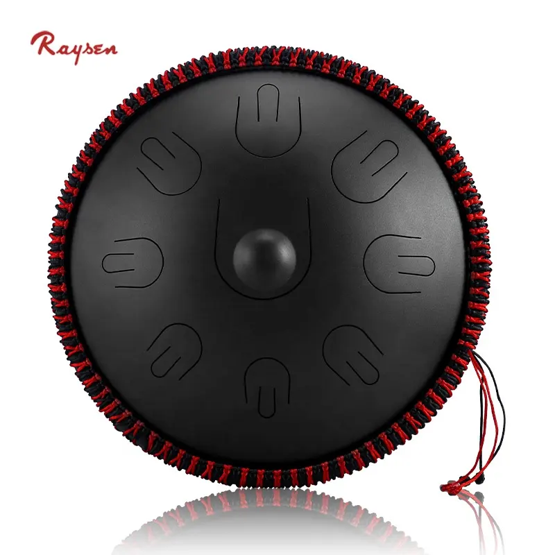 New Design 14 inch handpan drum D minor handpan percussion instrument hangdrum