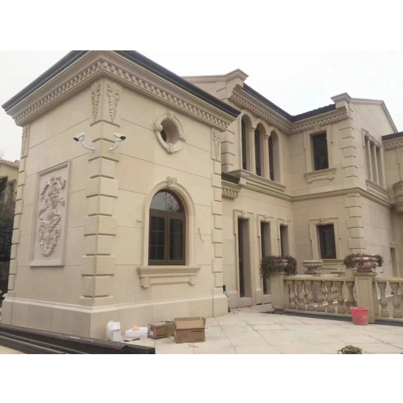 Classical honed jura beige limestone slab tile for exterior wall cladding