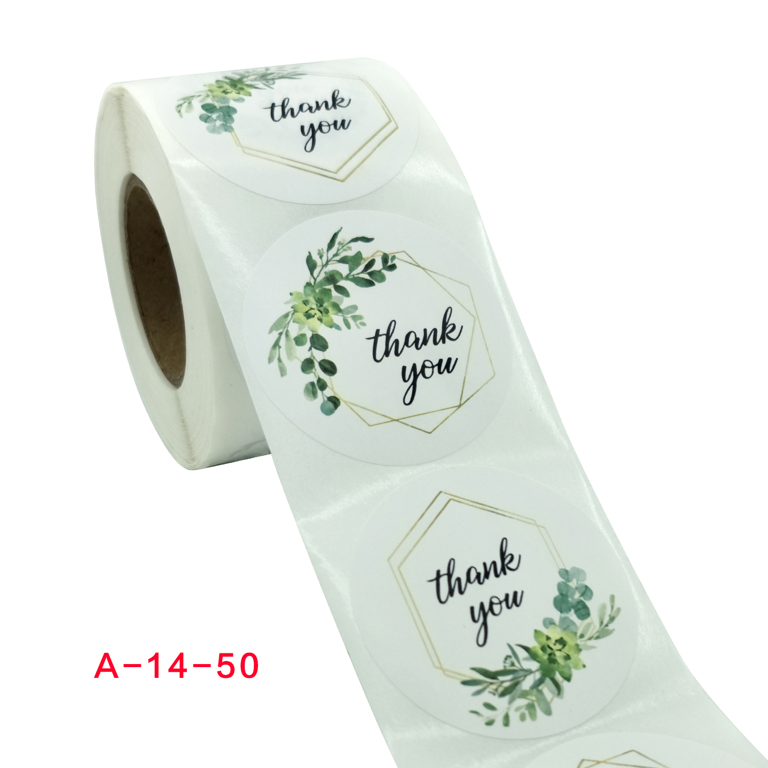 Die cut stickers 2 inch 500pcs per roll custom for gift  wedding  bag or box etc Thank you stickers