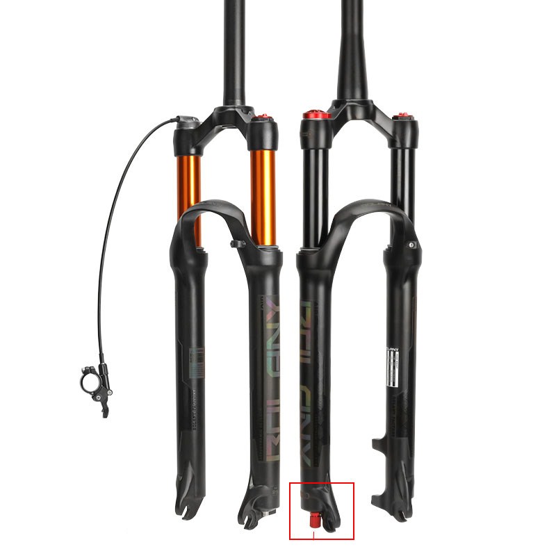 Bike Fork Solo Air with Rebound Adjustment MTB front Suspension 26/27.5/29er Straight/Tapered RL/LO Bicycle QuickRelease
