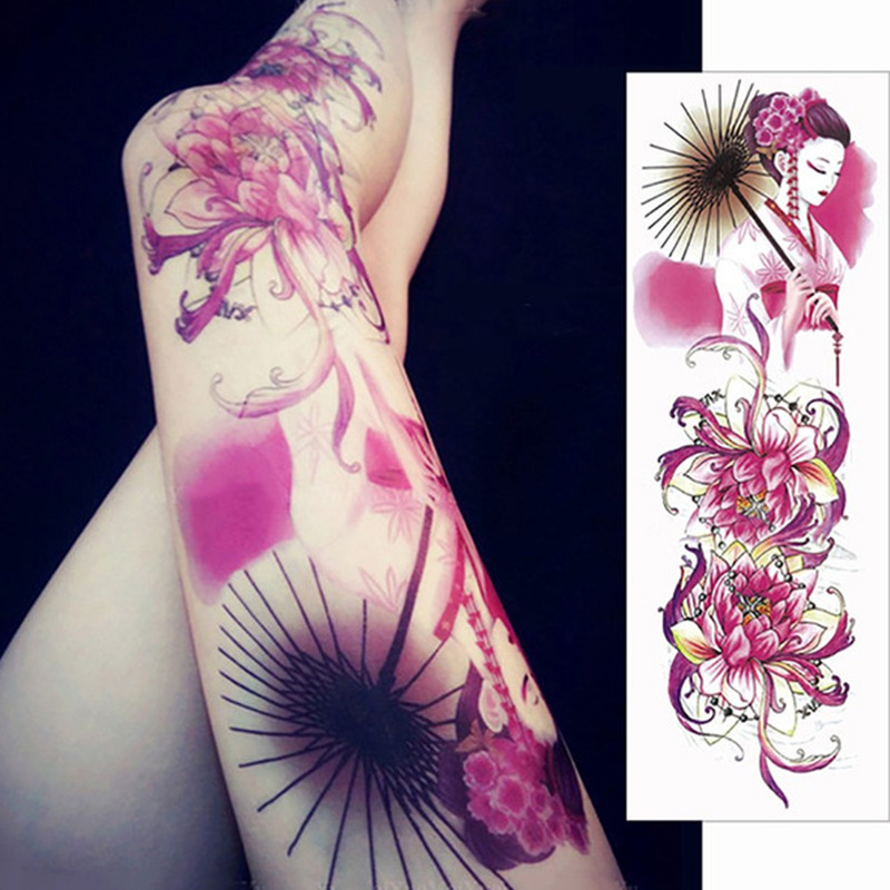 QB3041-3070 Wholesale Full Arm Character Anime Cartoon Halloween Water Transfer Tattoo Sticker