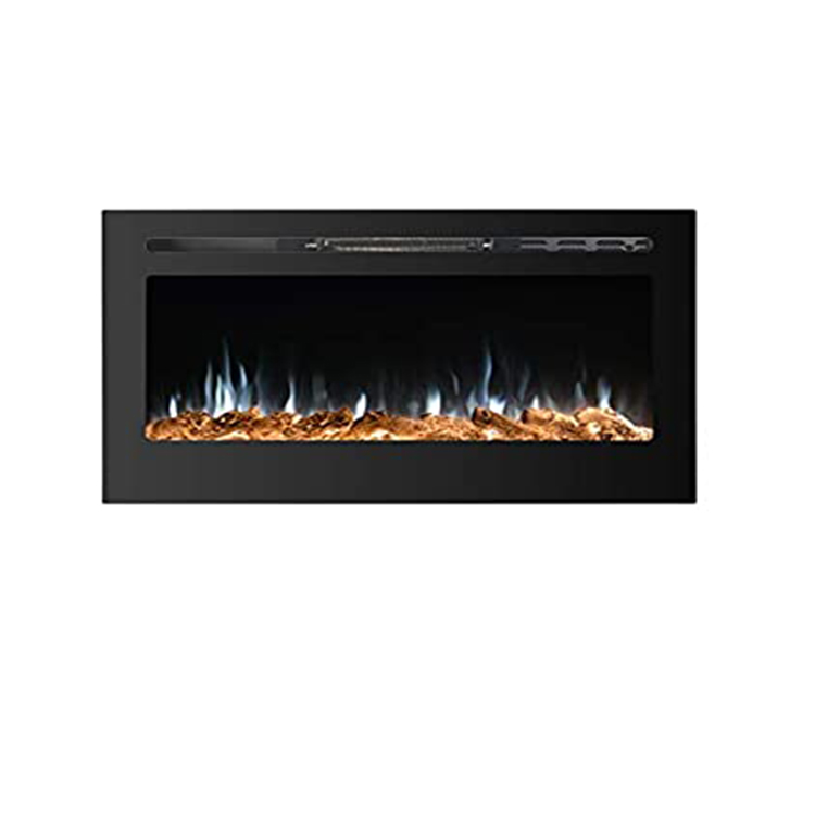 Best price glass screen insert electric fireplace heater 36 inch fireplace with 9 colors flame.