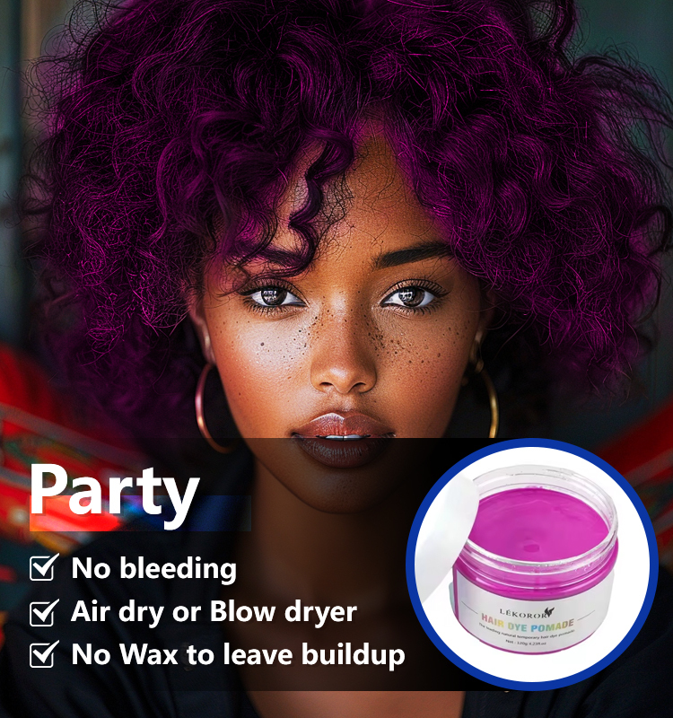 temporary hair color Wax Cream Hair Dye Gel Mud Paint Coloring Wax