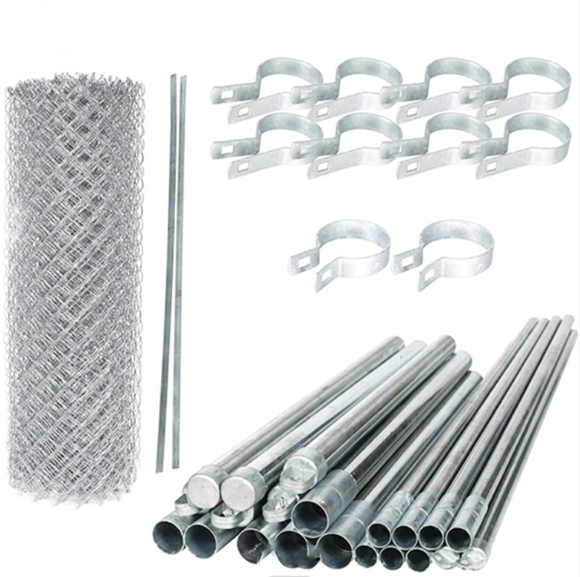 High quality metal chain link fence diamond wire mesh fence easy install for sale