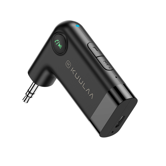 KUULAA For Music Calls Navigation Receiver 10hrs Long Playing Time MP3 BT 5.0 Hands-Free Car Home Aux Wireless Receiver