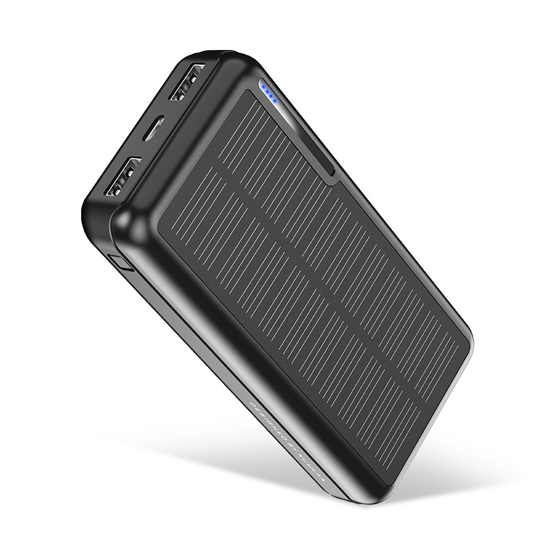2021 новые продукты солнечной энергии банк Горячие трендовые 20000mAh двойной USB 2.1A ультра тонкий электроники портативный заряд фонарик