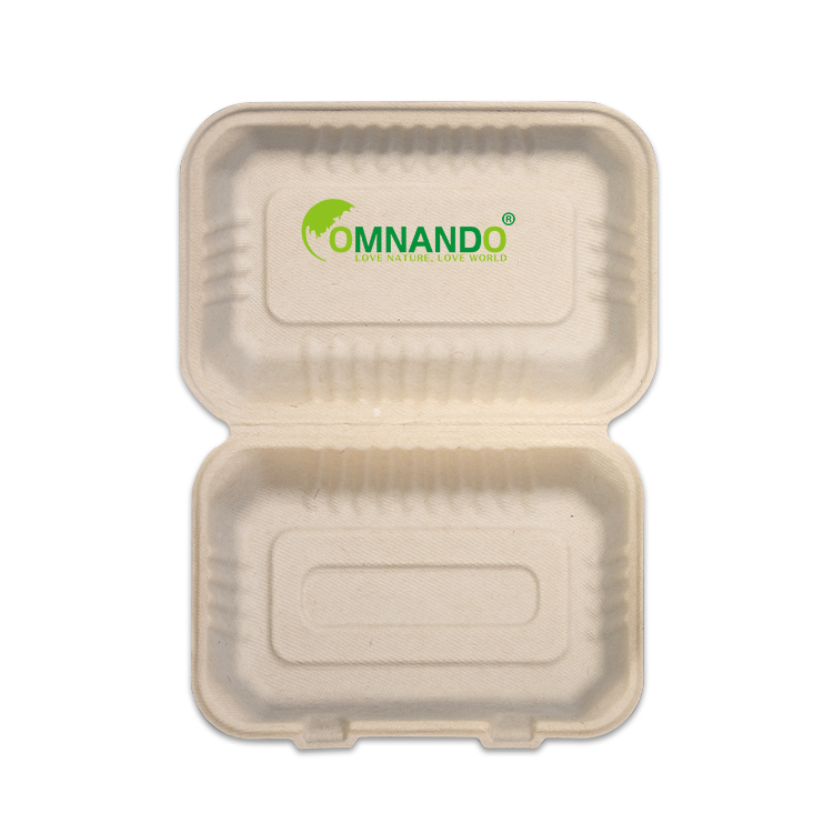 Fast food packaging clamshell box disposable tableware sugarcane cake box