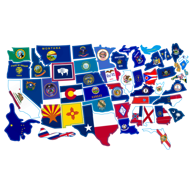 Trailer Supplies & Accessories USA States Visited Decal RV United States Non Magnet Road Trip RV Map Stickers
