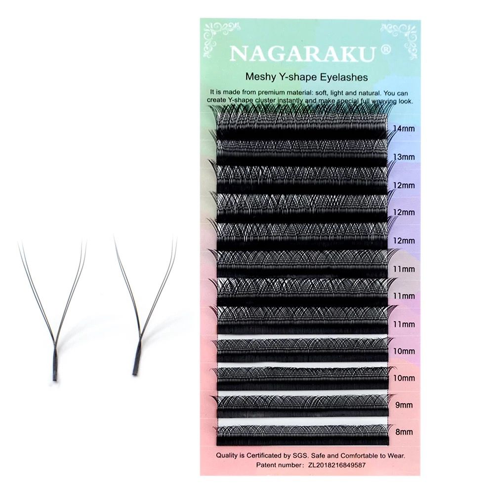 Накладные ресницы NAGARAKU YY, искусственные норковые ресницы с эффектом плетения
