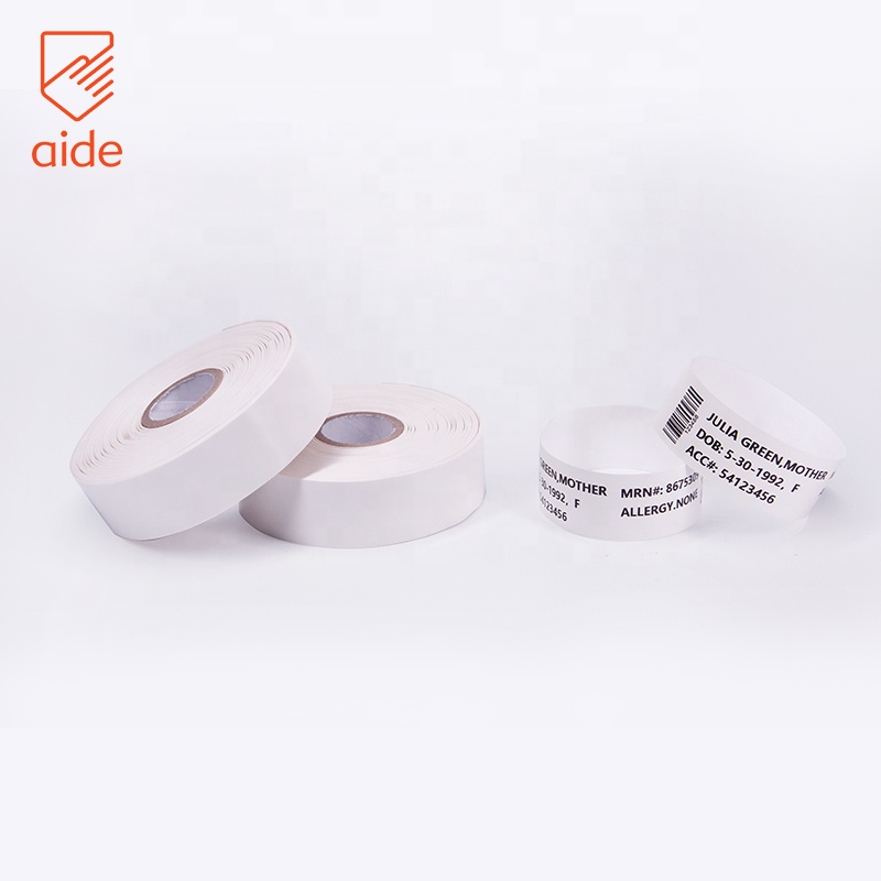 Ready To Ship Thermal Printable Disposable medical Hospital Patient Identification Wristbands Id Bands