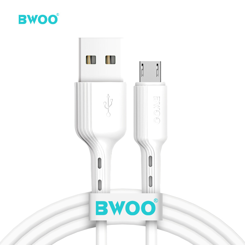 BWOO new products v8 android micro usb data cable tpe fabric 5v/2.4a fast charging micro usb cable