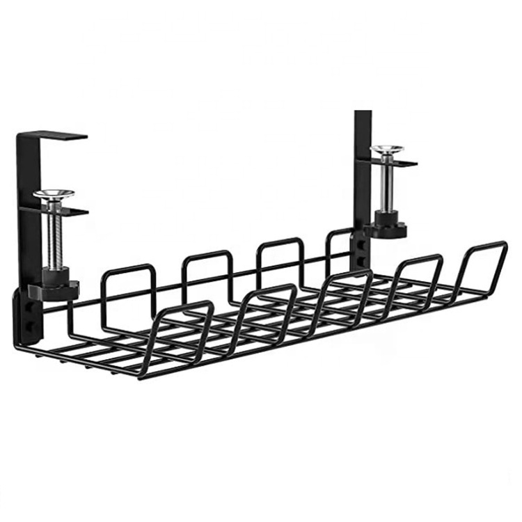 Aluminum Perforated Expandable Under Desk Cable Management Tray, Metal Parts