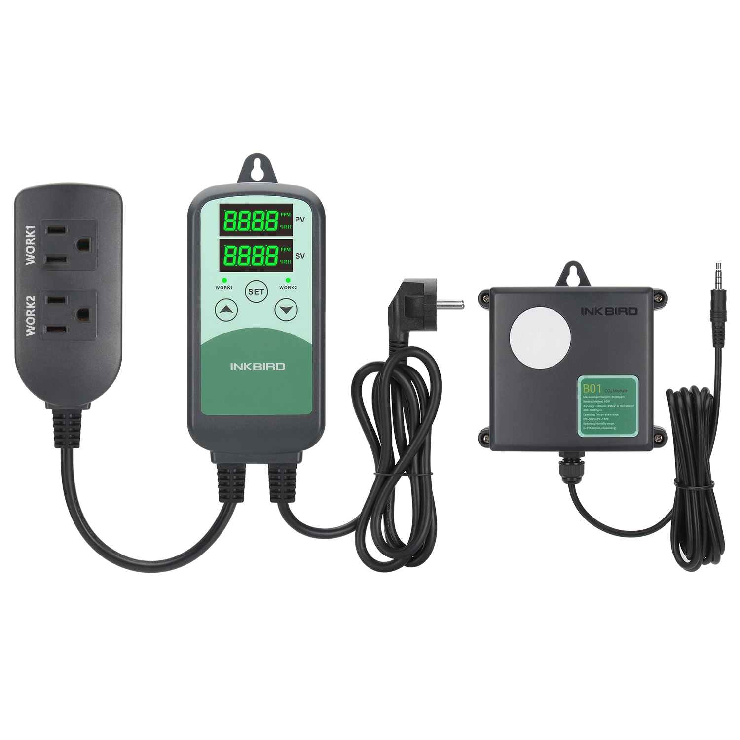 INKBIRD ICC-500T цифровой CO2 контроллер, программируемый CO2 контроллер с различными датчик