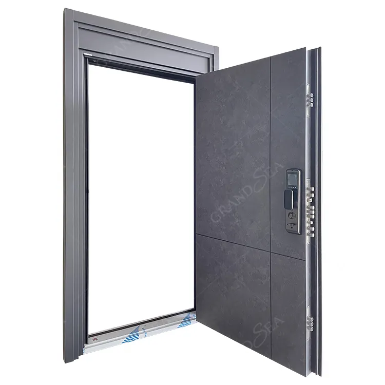 Australia style Luxury design high quality low price single double exterior security steel door price