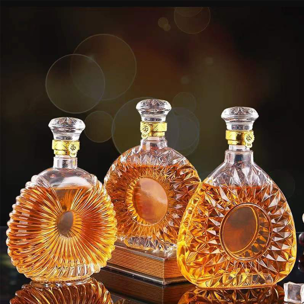 Wholesale Premium Whiskey Glass Vodka Bottle Empty Whisky Spirit Vodka Tequila Glass Bottle