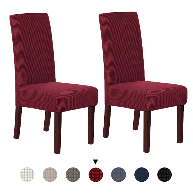 Spandex Dining Room Solid Chair Seat Cover Removable Slipcovers with Washable Furniture Protector