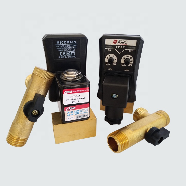 Автоматический дренажный электромагнитный клапан JORC MIC 1/2 дюйма с таймером для воздушного компрессора