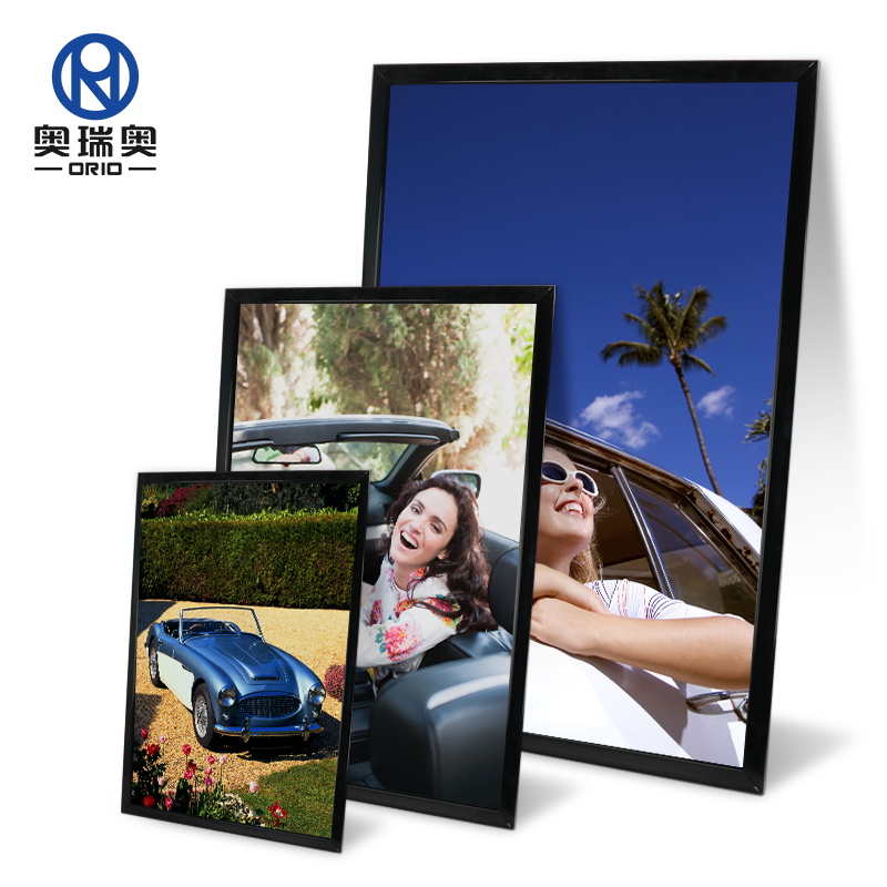 High Quality Snap Frame Advertising Sign Display Stainless Steel Black Color Poster Frame With Cable Snap Frames Warehouse