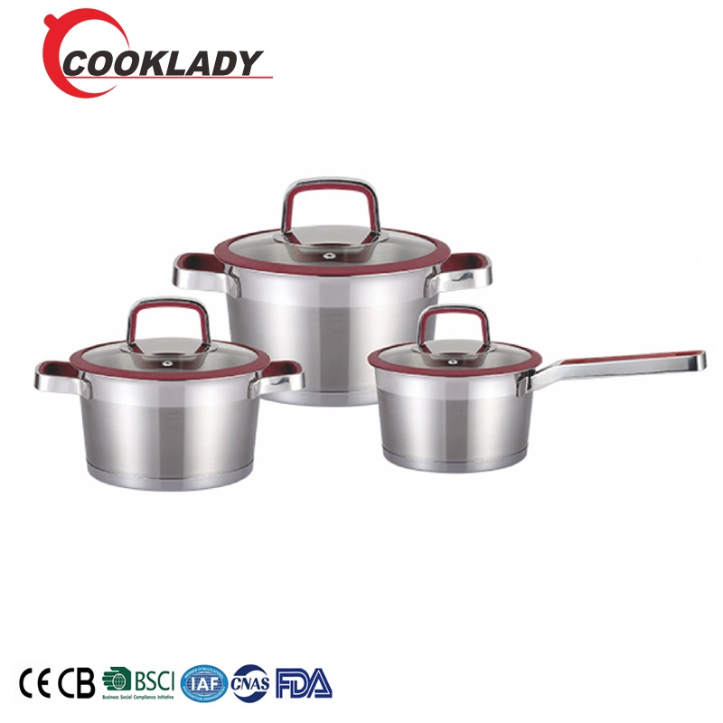 Top Quality 6 Sets Stainless Bsteel Nonstick Cookware Sets